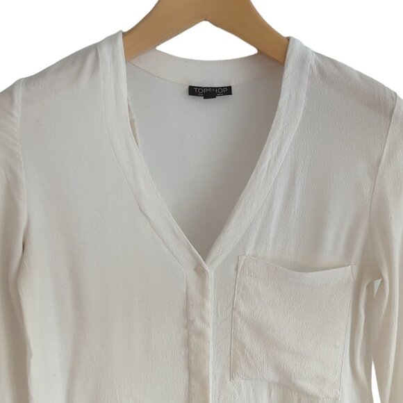 Topshop Side Split Oversized Shirt - Picture 6 of 7